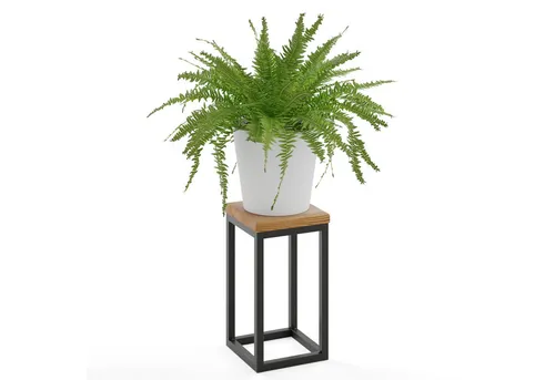 LAMO Manufaktur Blumenständer 30cm - Eleganter Pflanzenständer aus Echtholz - Blumenständer aus 100% Echtholz mit stabiler Stahlkonstruktion, ideal für ein harmonisches Wohnambiente und schützt empfindliche Böden durch Silikonpads.