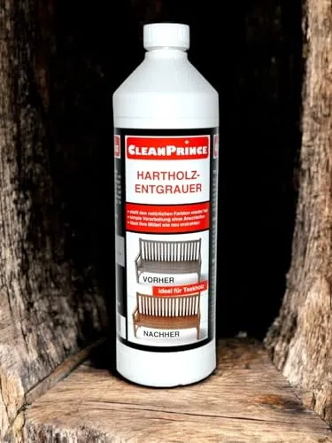 CleanPrince Hartholz-Entgrauer 1000 ml Holz Teakholz Bankirai Holz reinigen Hartholzentgrauer Holzentgrauer