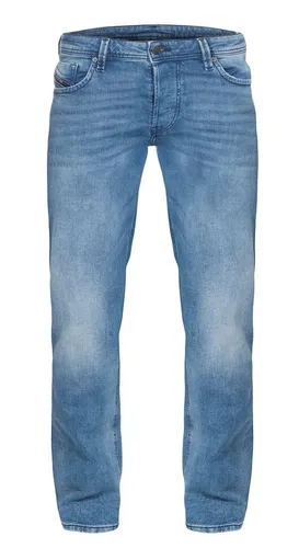 Diesel Larkee-X Herren Jeans - Regular Straight Fit in Hellblau - Stylische Regular Fit Jeans aus 99% Baumwolle mit 1% Elasthan für optimalen Tragekomfort, ideal für lässige Outfits.