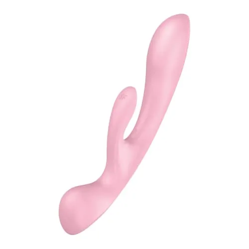 Satisfyer Triple oh Rosa - Dual Stimulationsvibrator - Sexspielzeug mit IPX7 Wasserdichtigkeit, aufladbar und aus hochwertigem Silikon für unvergessliche Intimität und Freude.