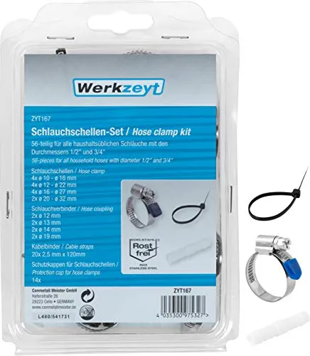 Werkzeyt Schlauchschellen-Sortiment 56-teilig