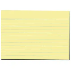 Herlitz Karteikarten DIN A6 liniert gelb 100 Karten