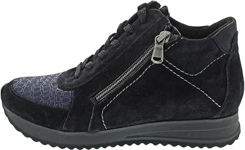 Waldläufer Komfort Stiefeletten H-VICKY Damen 31343536333231 Blau 38 EU - Wanderschuhe für Damen, herausnehmbares Wechselfußbett und flexible Laufsohle für hohen Tragekomfort – ideal für lange Spaziergänge.