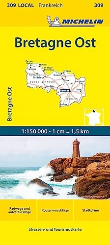Michelin Bretagne Ost: Straßen- und Tourismuskarte 1:150.000; Auflage 2023 (MICHELIN Localkarten)