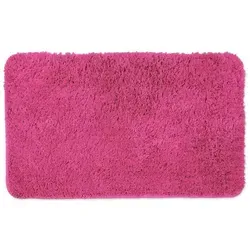 WohnDirect Badematte Pink 50x80 cm - Oeko-Tex® Standard 100 - Badteppiche aus weicher Hochflor Polyester Mikrofaser, für ein angenehmes Gefühl unter den Füßen, geeignet für Fußbodenheizung und pflegeleicht.
