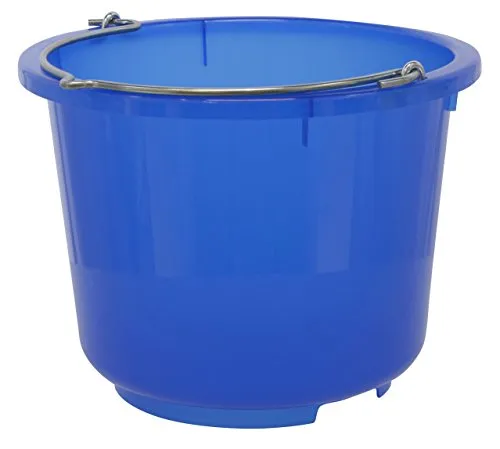Kerbl 298800 Stall- und Baueimer, 12 L, transparent/blau