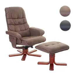 Relaxsessel HWC-E30 mit Hocker, drehbar & bequem