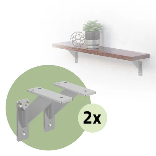 4er Set Alu Regalwinkel - Stilvolle Regalhalter für jeden Raum - Regale & Aufbewahrung: Vielseitige und elegante Regalhalter aus Aluminium, ideal für modernes Wohnen in jedem Zimmer.