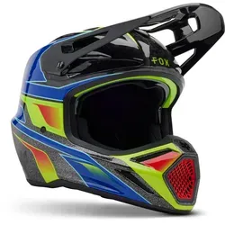 FOX V3 RS Acric MIPS Motocross Helm, mehrfarbig, Größe L - Motorradhelm mit MIPS® für verbesserten Aufprallschutz, leichte Karbonfaserschale und optimale Kühlung durch strategisch platzierte Abluftöffnungen.
