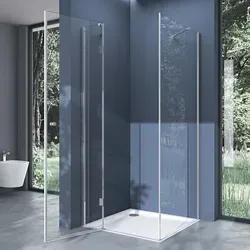 doporro Eckdusche Ravenna5 - Duschkabine aus 6mm ESG Glas mit NANO Duschabtrennung - Eckduschen aus hochwertigem 6mm ESG Sicherheitsglas, ideal für eine stilvolle Badrenovierung. Magnetische Dichtungen sorgen für einen sicheren, dichten Abschluss und dennoch einfaches Ein- und Aussteigen.