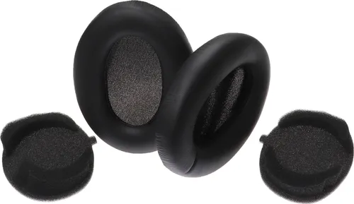 vhbw Ohrpolster kompatibel mit Sony WH-1000XM3 Kopfhörer Headset, Kunststoff Schwarz