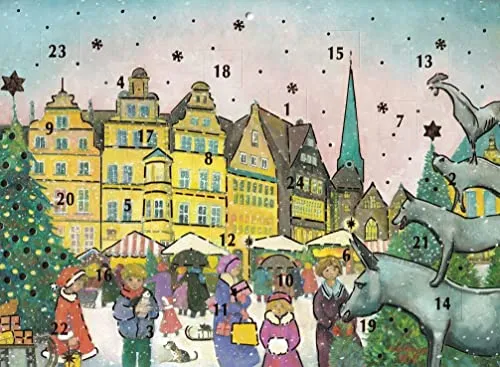 Nostalgischer A4 Adventskalender Bremen