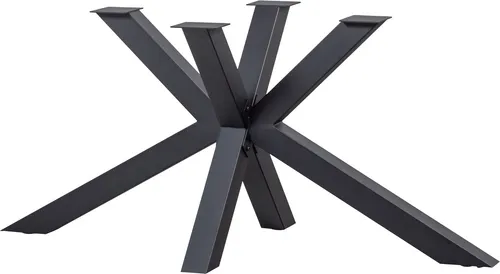 Produktbild WOOOD Tablo Tischbein aus Metall – Schwarz, Kreuz-Form