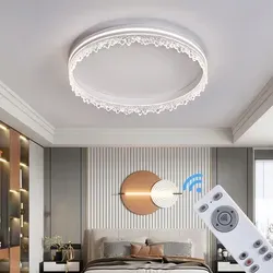 LED Deckenleuchte Fernbedienung/Handy-App Lichtfarbe einstellbar, LED fest integriert, Warm- bis Kaltweiß TY1601-50 weiß - Weiß