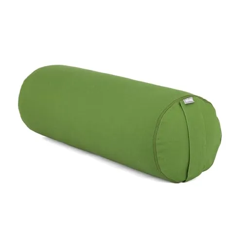 Bodhi Yoga Bolster Rolle Ø 22 cm - Faszienrollen: Ideal für Restorative & Yin Yoga mit anpassbarer Bio-Dinkelfüllung, atmungsaktivem Baumwollbezug und praktischer Trageschlaufe.