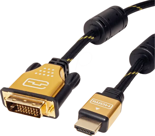 ROLINE 11045891 - Kabel, HDMI-St. <> DVI-D 24 +1 St., 4k@30 Hz, 2,0 m