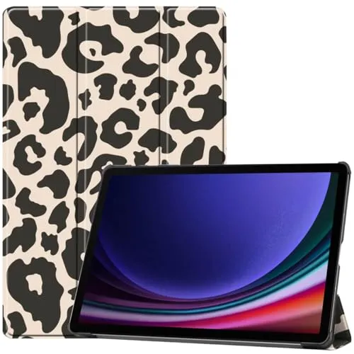 imoshion Tablet Hülle - Passend für Samsung Galaxy Tab S10 Plus/Galaxy Tab S9 11.0 inch Plus - Design Trifold Klapphülle - Leopard