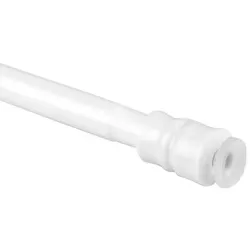 Bestlivings Klemmstange mit Drehtechnik – kein Bohren, kein Kleben, Ø 10 mm, 1-läufig, ausdrehbar, ohne Bohren, geklemmt, Edelstahl, Gardinenstange für Bistrogardine/Scheibengardine weiß Ø 10 mm x 100 cm - 140 cm