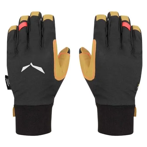 Salewa Ortles Durastretch Merino Handschuhe Damen - Fingerhandschuhe für Damen, leicht und warm mit Lederhandfläche und dünnem Merinofutter, ideal für Berg- und Skitouren sowie Speed Hiking.