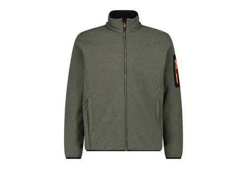 CMP Herren Knitted Jacquard Jacke 5XL - Oliv - Wanderjacke mit weicher Innenseite, ideal für gemütliche Outdoor-Aktivitäten und vielseitig einsetzbar.