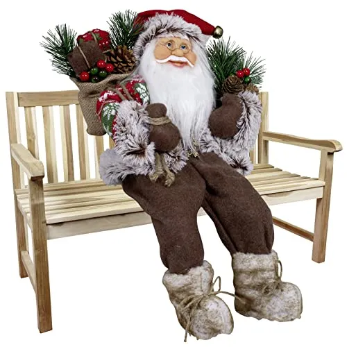Christmas Paradise Sitzender Weihnachtsmann 45cm – Deko-Figur für festliche Stimmung - Handgefertigte Weihnachtsmann-Figur (45 cm) mit liebevollen Details und Accessoires. Ideal als Deko für Wohnzimmer, Flur oder Büro – bringt festliche Atmosphäre in jedes Zuhause.