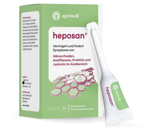 Heposan Hämorrhoiden Gel – 10 Einwegtuben à 3,5 g für mehr Komfort