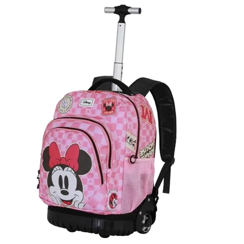 Disney Minnie Maus Journey-FAN GTS Trolley-Rucksack, Rosa 32x47 cm - Sportlicher Schulrucksack mit 30 L Kapazität, integrierten Rollen und gepolsterter Tasche für elektronische Geräte – ideal für Schule und Freizeit.