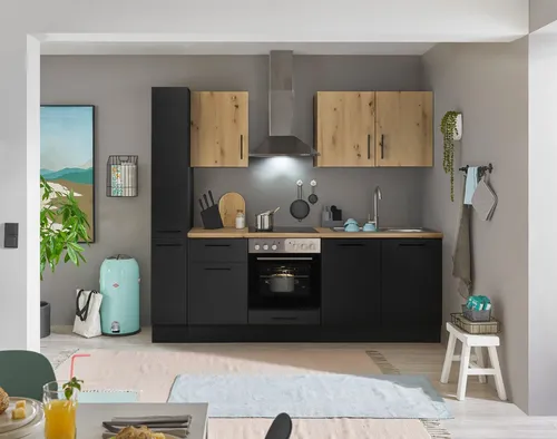 BASIC by Balculina Küchenzeile Turin, Breite 240 cm, wahlweise mit E-Geräten