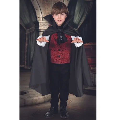 Vampirumhang für Kinder günstig schwarzer Vampir Umhang für Halloween und Karnev