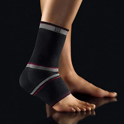 Bort 054700 Small Links Schwarz TaloStabil Aktiv-Sprunggelnkbandage - Medizinische Verbrauchsmaterialien für Knöchel, hochwertige Bandage mit silikonpelotten für Massage und hochelastischer Dehnungszone für einfachen Sitz und Komfort.