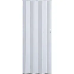 Falttür Schiebetür Nischentür Weiß gewischt Farben H. 203 cm für Türbreite bis 96 cm Neu teils vormontiert pi281 - Weiß