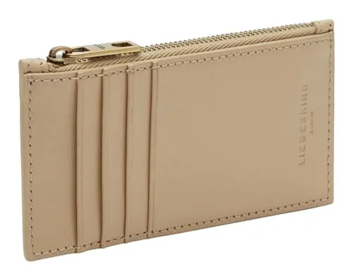LIEBESKIND BERLIN Soft Nappa Lou Cardholder XS - Geldbörsen & Etuis, eleganter Kartenhalter aus 100% Leder mit RFID-Blockierung für sicheren Schutz Ihrer Karten, perfekt für Damen im trendigen Beige