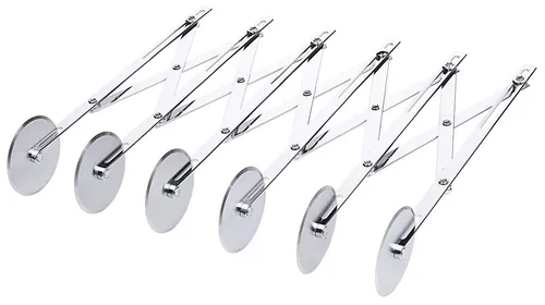 Contacto Teigschneider mit 6 Schneidrädern - Sonstiges Backzubehör, aus hochwertigem Edelstahl 18/0, mit justierbarer Schnittbreite von 10 bis 120 mm für präzise Teigverarbeitung.