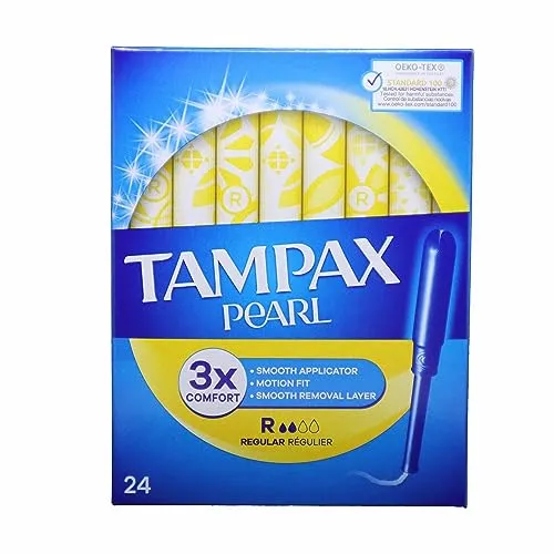Tampax Pearl Regular Tampons mit Applikator, 24 Stück von Tampax