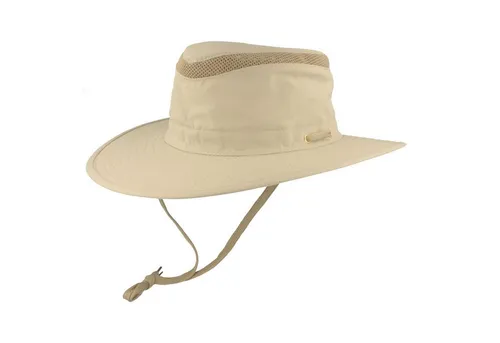 Breiter Fischerhut Explorer mit Kinnband und UV-Schutz 30+ beige S - Stylischer Fischerhut mit Kinnband für optimalen Halt. Der Hut bietet zuverlässigen UV-Schutz und ist ideal für Outdoor-Aktivitäten. Perfekt für sonnige Tage!