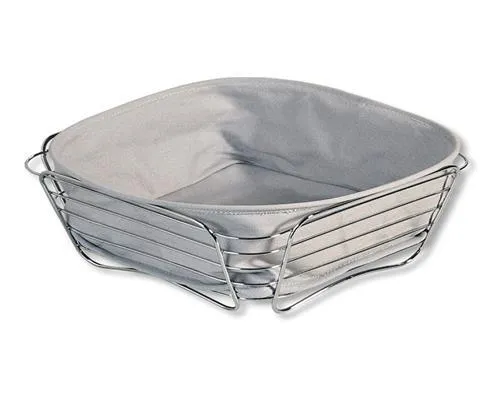 Kesper Brotkorb Brötchenkorb Frühstück Obstkorb Chrom grau 26x26 4000270908811