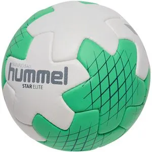 hummel hmlSTAR Elite HB - Off White/Green/Marine, Größe 3 - Handball mit strukturiertem Obermaterial für optimale Kontrolle und Flugverhalten, ideal für den Einsatz mit Harz.