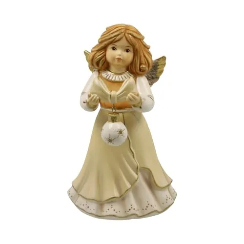Goebel Engelfigur Meine schönste Weihnachtskugel - Champagner Himmelsboten - Weihnachtlicher Zierschmuck aus handbemaltem Steingut, vereint festliche Eleganz und Detailreichtum. Ideal für stimmungsvolle Dekoration und als Geschenk in limitierter Edition.