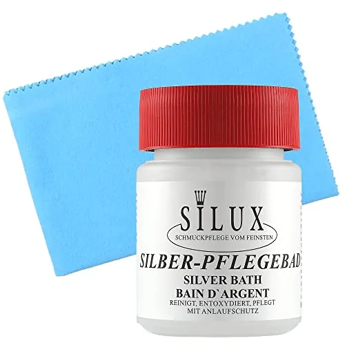 Silberbad für Silberschmuck 200 ml mit Silberputztuch Made in Germany Silberreiniger für Schmuck Schmuckreiniger Profi Silber Reiniger Silberputzmittel ?