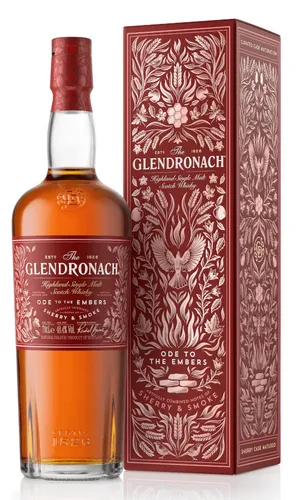 Glendronach Ode To The Embers Highland Single Malt Whisky - Exklusiver Highland Single Malt Whisky mit 48,4% vol, ideal für Whisky-Liebhaber und Kenner, 700 ml in eleganter Flasche.