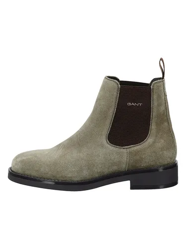 Gant Prepdale Chelseaboots 42 EU - Elegante Chelseaboots aus grauem Veloursleder mit weicher Lederinnensohle für hohen Tragekomfort, ideal für stilbewusste Männer.