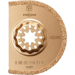 Fein Multifunktionswerkzeug-Zubehör 63502118210, Hartmetall-Sägeblatt - Zubehör für Elektrowerkzeug, ideal zum sauberen Austrennen von Fliesenfugen mit werkzeuglosem Starlock-System für schnellen Blattwechsel.