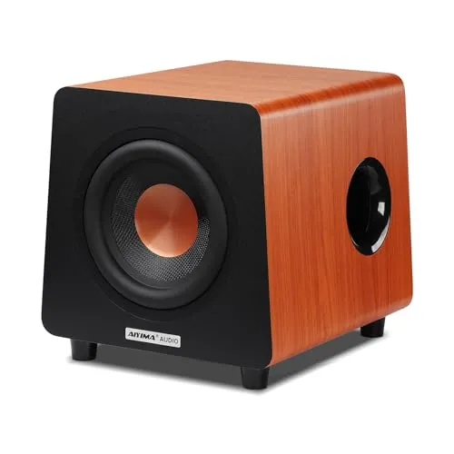 AIYIMA 800X Subwoofer Aktive 8 Zoll 100W RMS mit RCA AUX LFE Eingänge