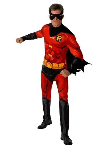 Rubie ́s Kostüm Comic Book Robin - Verkleidung als Comic-Superheld! - Kostüme für Erwachsene, bestehend aus Overall, Cape und Maske für ein authentisches Superhelden-Erlebnis.