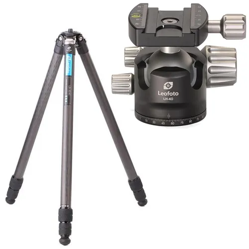 Leofoto Carbon-Dreibeinstativ LS-323C Ranger + Ballhead LH-40 - Stabil und leicht: Carbon-Stativ mit 152 cm Höhe, 20 kg Tragfähigkeit und nur 1,42 kg Eigengewicht – ideal für Reisefotografie.
