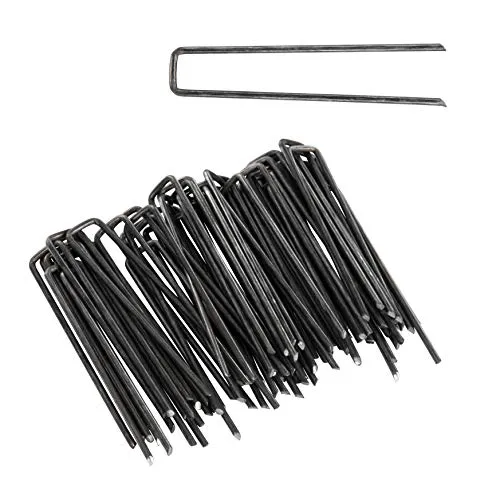 ESTEXO Heringe Erdanker Bodenanker Zeltheringe Zeltnagel Erdnagel Unkrautvlies Gartenvlies Vlies Befestigung Anker (50 Stück/unverzinkt 100 x 13 mm)