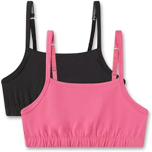Sanetta Mädchen-Bustier Doppelpack Rosa - Mädchen-BHs aus hochwertiger Bio-Baumwolle, ideal für Alltag und Freizeit. Das 2er Set bietet optimalen Tragekomfort und Halt, bleibt auch nach häufigem Waschen in Form.