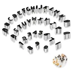 Fondant Ausstechformen Set 37-teilig Edelstahl Buchstaben Zahlen Symbole