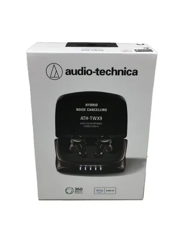 Audio-Technica TWX9 - Kabellose Ohrstecker in Schwarz, mit Noise-Cancelling, 18,5 Stunden Akkulaufzeit und Deep-UV-Sterilisationssystem