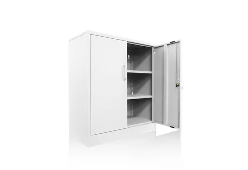 ONDIS24 Aktenschrank Mehrzweckschrank - Robuster Büroschrank mit abschließbaren Türen - Aktenschränke mit justierbaren Einlegeböden, ideal für Büro und Werkstatt. Tragkraft von 50 kg pro Boden und schmutzabweisende Oberfläche für einfache Reinigung.
